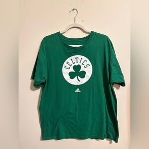 Adidas Boston Celtics Green White Mens X-Large the Go-To Tee T-Shirt cotton